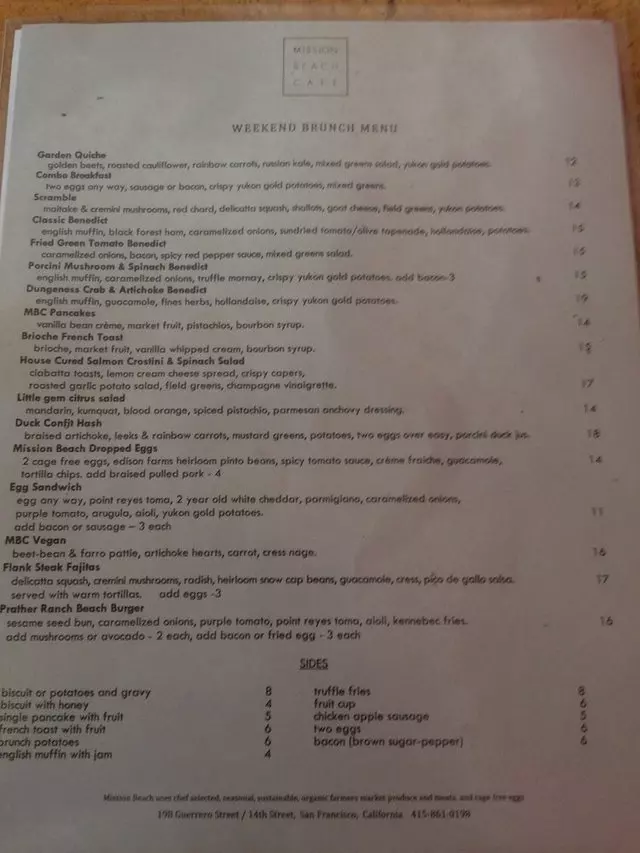 Mission Beach Cafe