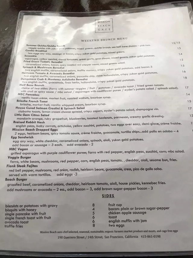Mission Beach Cafe