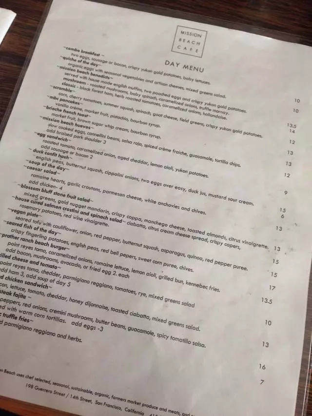 Mission Beach Cafe