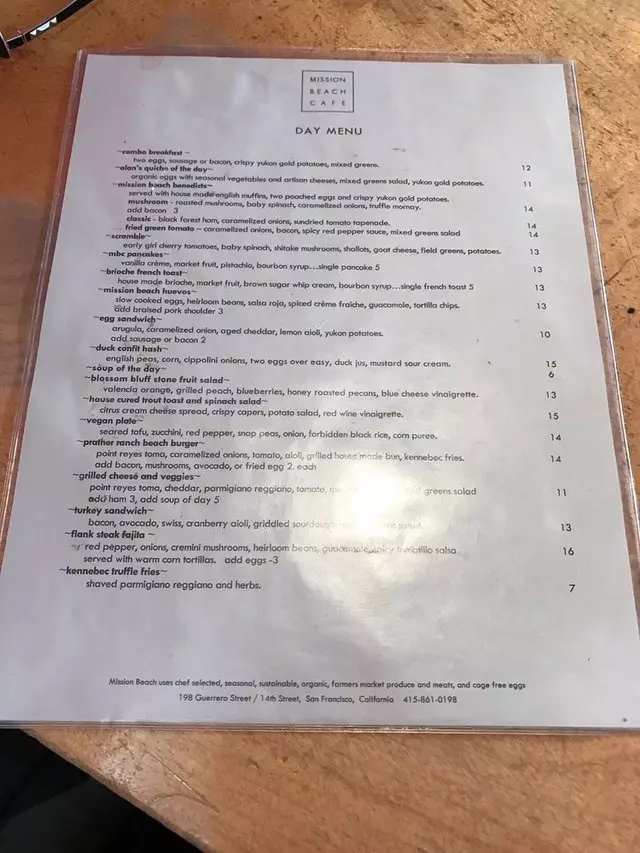 Mission Beach Cafe