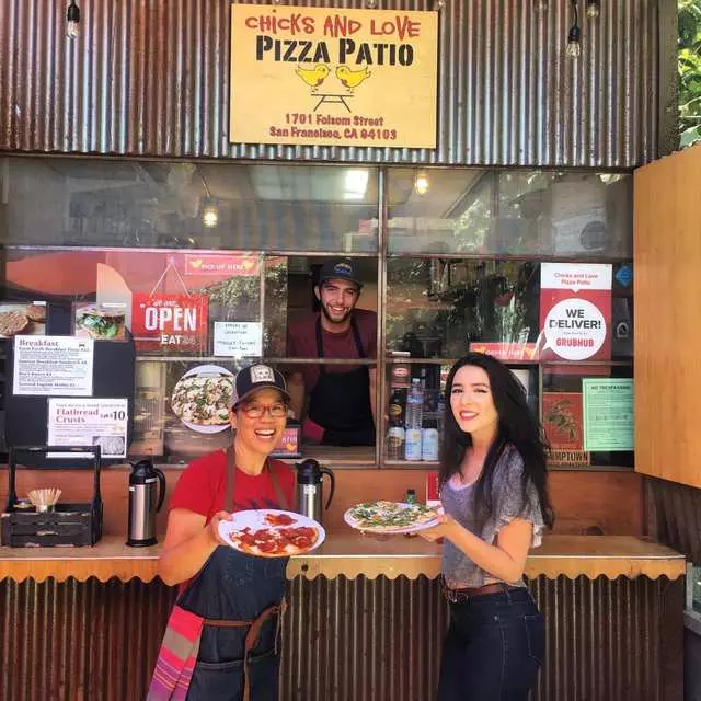 Chicks and Love Pizza Patio