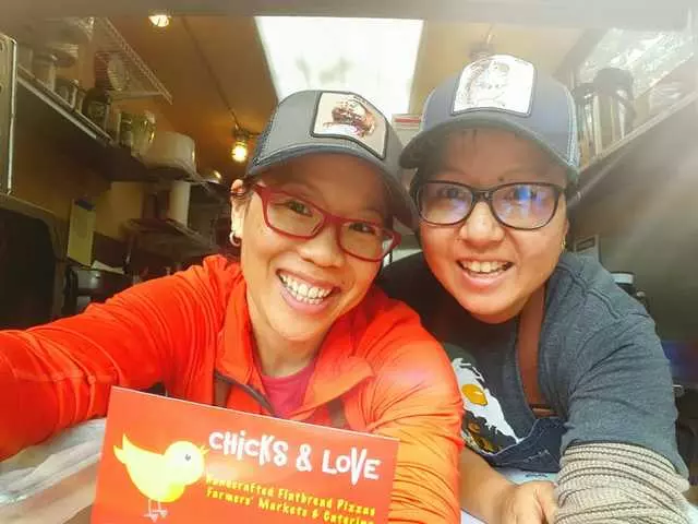 Chicks and Love Pizza Patio