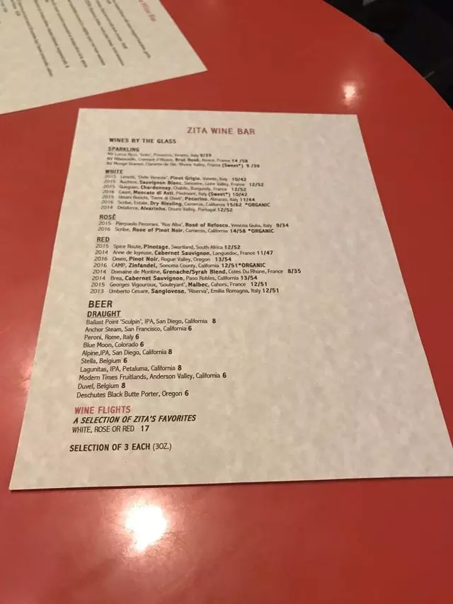 Zita Wine Bar