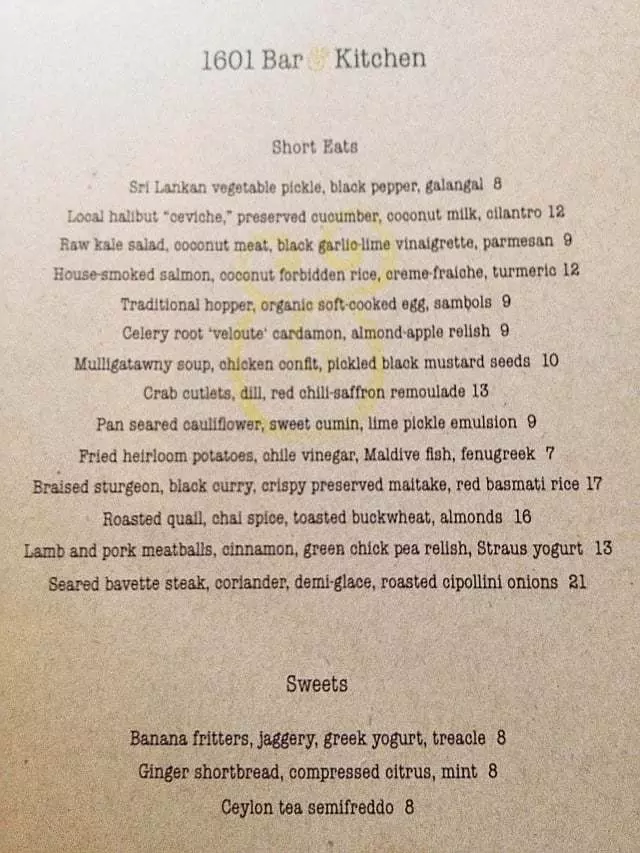 1601 Bar & Kitchen