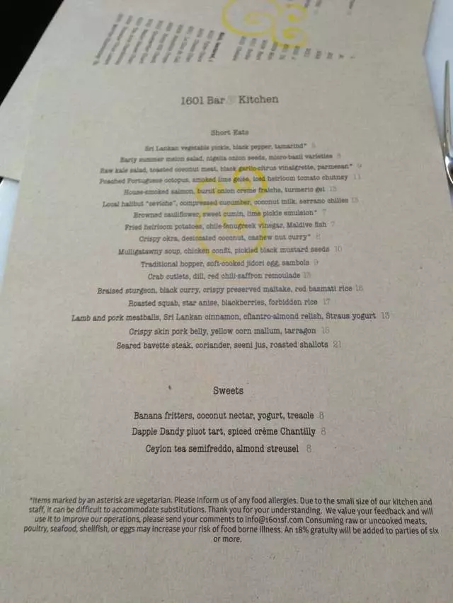1601 Bar & Kitchen