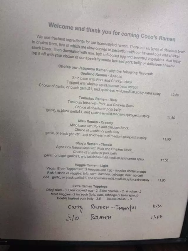 Coco’s Ramen