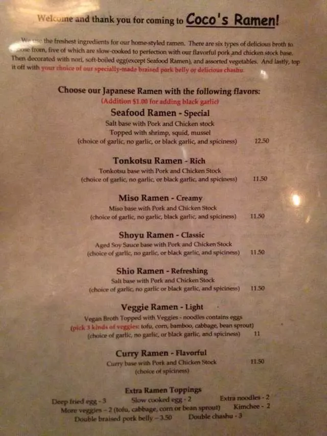 Coco’s Ramen