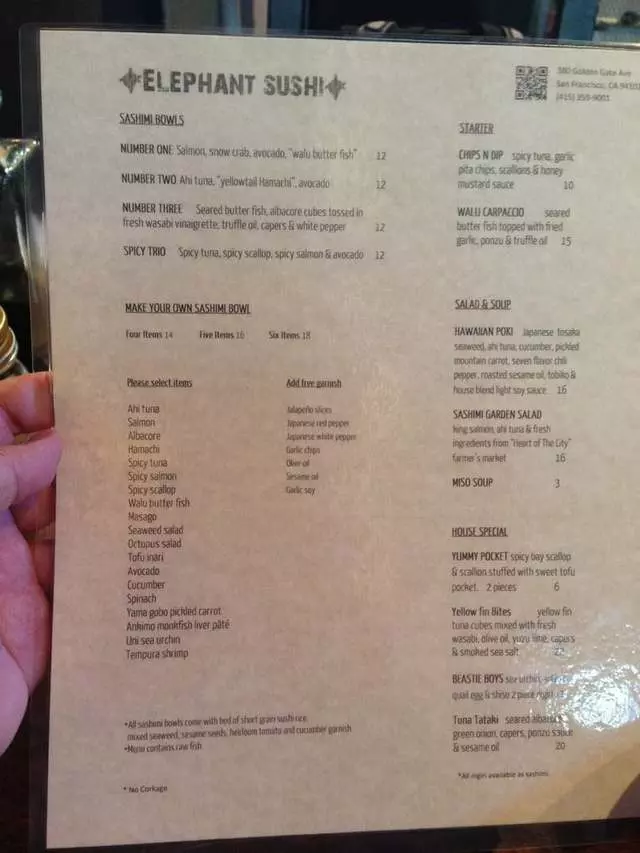 Elephant Sushi Golden Gate