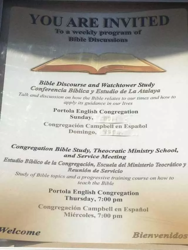 Jehovah's Witnesses Portola Congregation