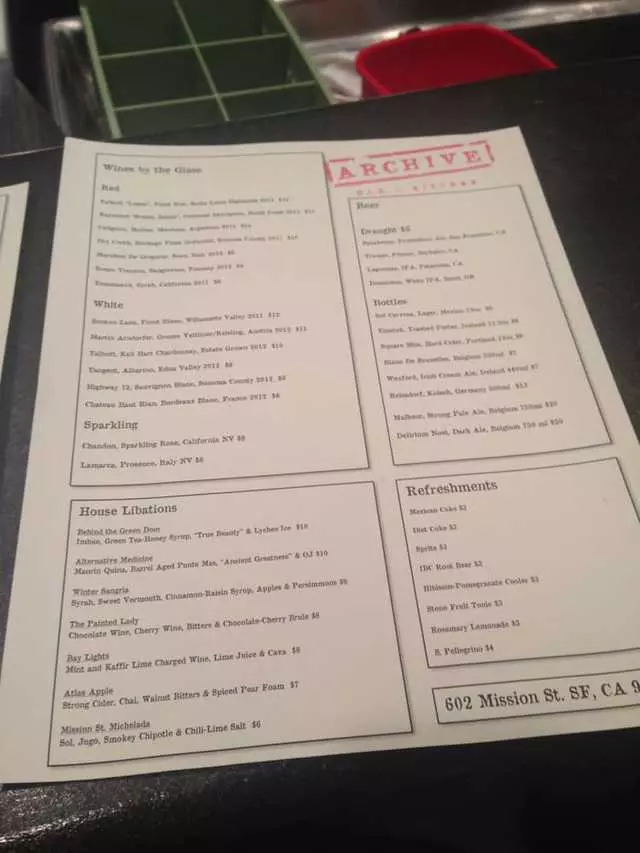 Archive Bar & Kitchen