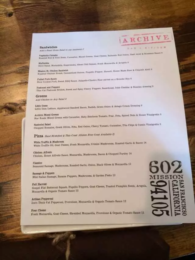 Archive Bar & Kitchen