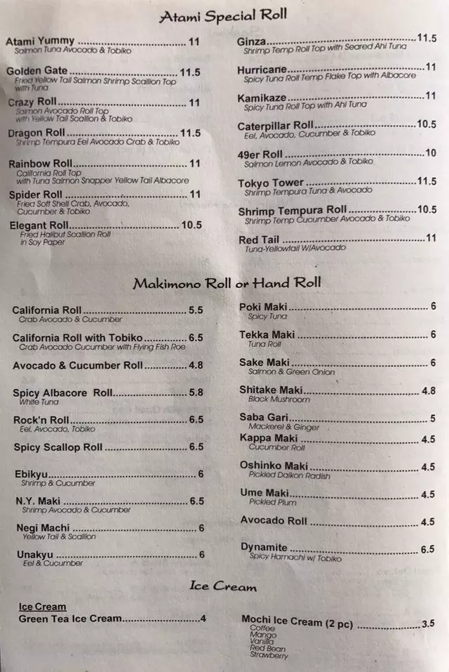 Atami Sushi Bar & Grill